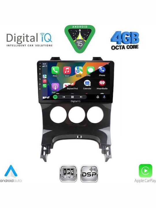 Digital IQ Car Audio System for Peugeot 3008 2008-2016 with A/C Bluetooth USB WiFi GPS Apple CarPlay Android Auto with 9" Touch Screen