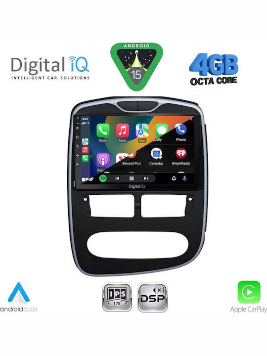 Digital IQ Auto-Audiosystem Für Renault Clio 2012-2015 Bluetooth USB Eingebautes Wi-Fi GPS Apple CarPlay Android Auto Mit 10 Zoll Touchscreen DIGITAL IQ RSG 6544 CPA
