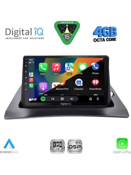 Digital IQ Car Audio System for Renault Kangoo 2010-2021 Bluetooth USB WiFi GPS Apple CarPlay Android Auto with 9" Touch Screen