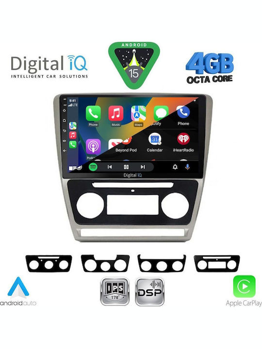 Digital IQ Car Audio System for Skoda Octavia 2005-2012 with Clima Bluetooth USB WiFi GPS Apple CarPlay Android Auto with 10" Touch Screen