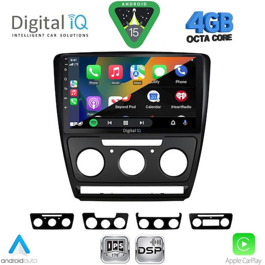 Digital IQ Car Audio System for Skoda Octavia 2005-2012 with Clima Bluetooth USB WiFi GPS Apple CarPlay Android Auto with 10" Touch Screen