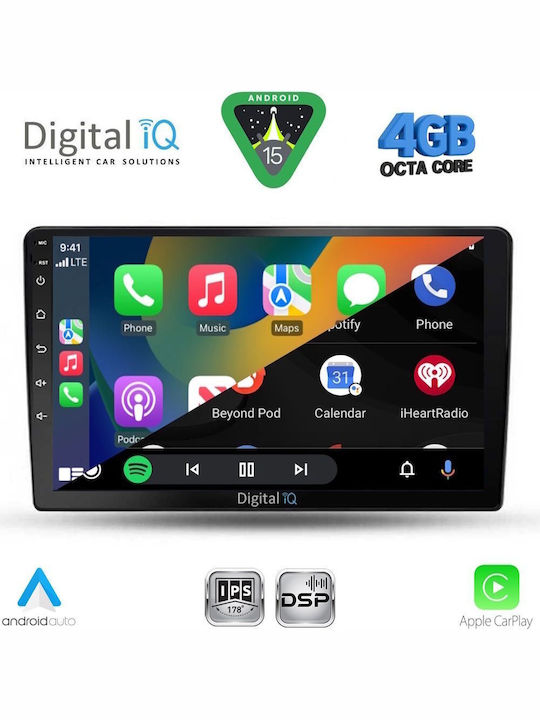 Digital IQ Car Audio System for Ssangyong Rexton 2002-2006 Bluetooth USB WiFi GPS Apple CarPlay Android Auto with 9" Touch Screen