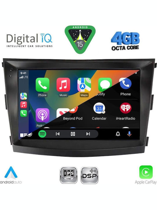 Digital IQ Car Audio System for SsangYong Tivoli 2016-2024 Bluetooth USB Wi-Fi GPS Apple CarPlay Android Auto with 9 Inch Touch Screen DIGITAL IQ RSG 6658 CPA