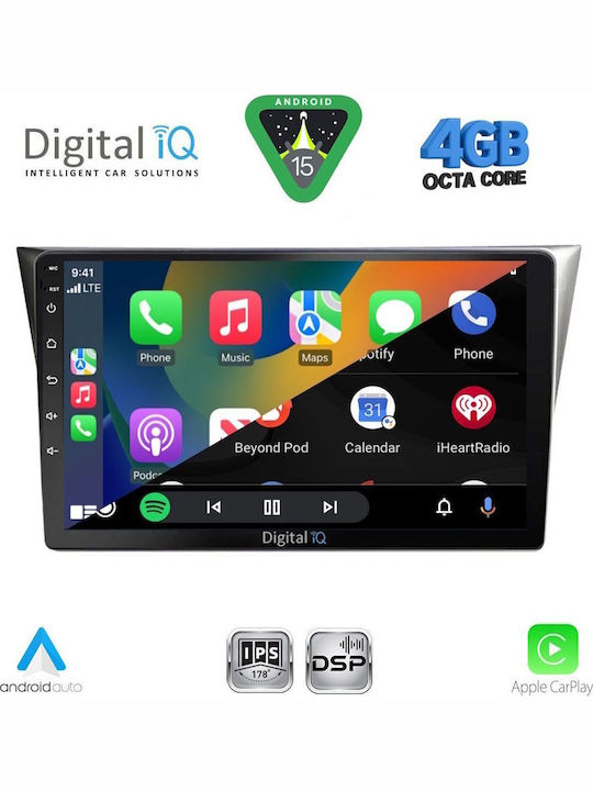 Digital IQ Car Audio System for Subaru Impreza 2002-2008 Bluetooth USB WiFi GPS Apple CarPlay Android Auto with 9" Touch Screen