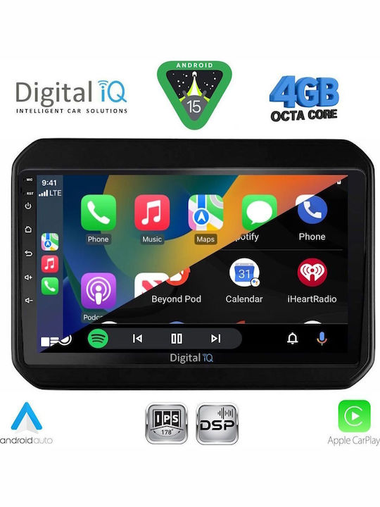 Digital IQ Car Audio System for Suzuki Ignis 2016 (Bluetooth/USB/WiFi/GPS/Apple CarPlay/Android Auto) with 9" Touch Screen