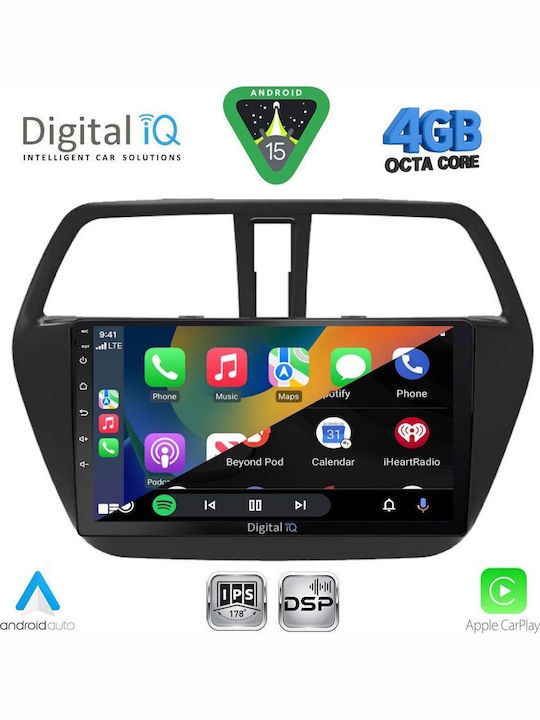 Digital IQ Car Audio System for Suzuki SX4 S-Cross 2014-2021 Bluetooth USB WiFi GPS Apple CarPlay Android Auto with 9" Touch Screen