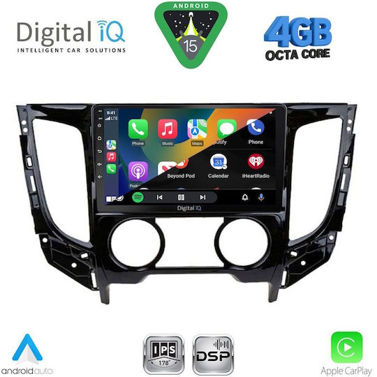 Digital IQ Ηχοσύστημα Αυτοκινήτου για Mitsubishi L200 2015-2019 με A/C (Bluetooth/USB/WiFi/GPS/Apple-Carplay/Android-Auto) με Οθόνη Αφής 9"