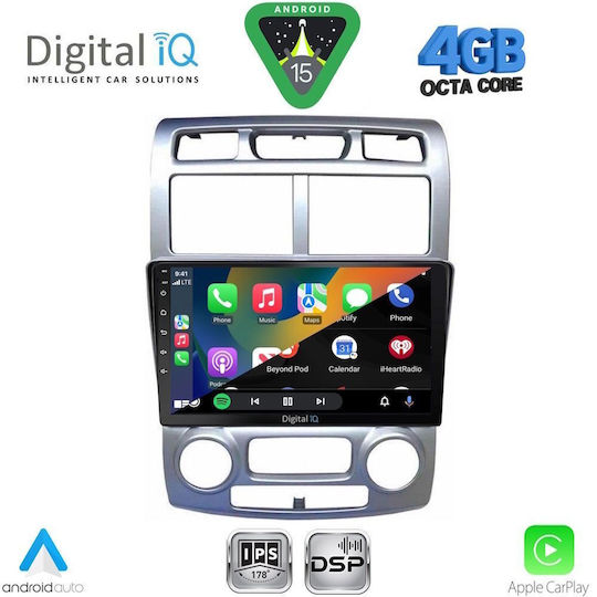 Digital IQ Ηχοσύστημα Αυτοκινήτου για Kia Sportage 2004-2010 με Clima (Bluetooth/USB/WiFi/GPS/Apple-Carplay/Android-Auto) με Οθόνη Αφής 9"