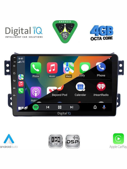 Digital IQ Car Audio System for Opel Agila Suzuki Splash 2008-2018 Bluetooth USB WiFi GPS Apple CarPlay Android Auto with 9" Touch Screen