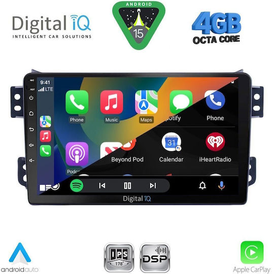 Digital IQ Ηχοσύστημα Αυτοκινήτου για Opel Agila Suzuki Splash 2008-2018 (Bluetooth/USB/WiFi/GPS/Apple-Carplay/Android-Auto) με Οθόνη Αφής 9"