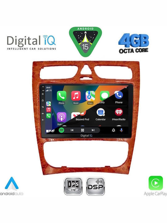 Digital IQ Car Audio System for Mercedes-Benz C Class Nissan Cherry 1999-2004 Bluetooth USB WiFi GPS Apple CarPlay Android Auto with 9" Touch Screen