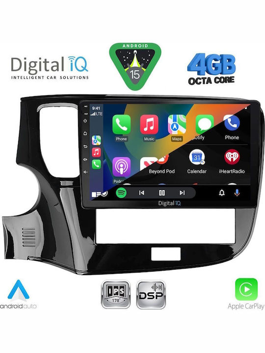 Digital IQ Car Audio System for Mitsubishi Outlander 2020-2022 Bluetooth USB WiFi GPS Apple CarPlay Android Auto with 10" Touch Screen