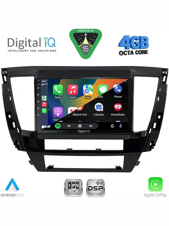 Digital IQ Car Audio System for Mitsubishi Pajero 2020 Bluetooth USB WiFi GPS Apple CarPlay Android Auto with 9" Touch Screen