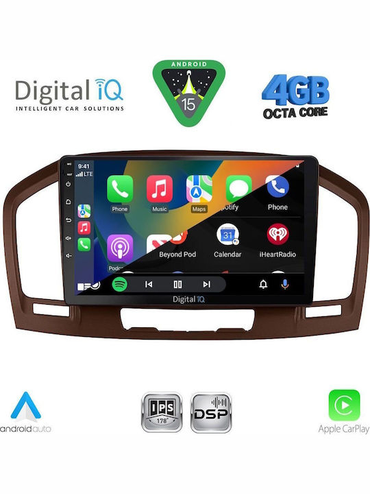 Digital IQ Auto-Audiosysteme für Opel Insignia 2008-2013 (Bluetooth/USB/Eingebautes Wi-Fi / 3G/GPS/Apple CarPlay/Android Auto/Notenblätter) mit Touchscreen 9 Zoll
