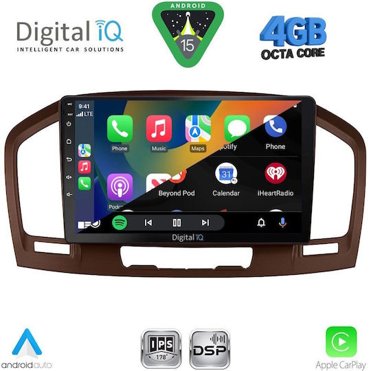 Digital IQ Ηχοσύστημα Αυτοκινήτου για Opel Insignia 2008-2013 (Bluetooth/USB/WiFi/GPS/Apple-Carplay/Android-Auto/CD) με Οθόνη Αφής 9"