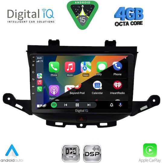 Digital IQ Ηχοσύστημα Αυτοκινήτου για Opel Astra 2004 (Bluetooth/USB/WiFi/GPS/Apple-Carplay/Android-Auto) με Οθόνη Αφής 9"