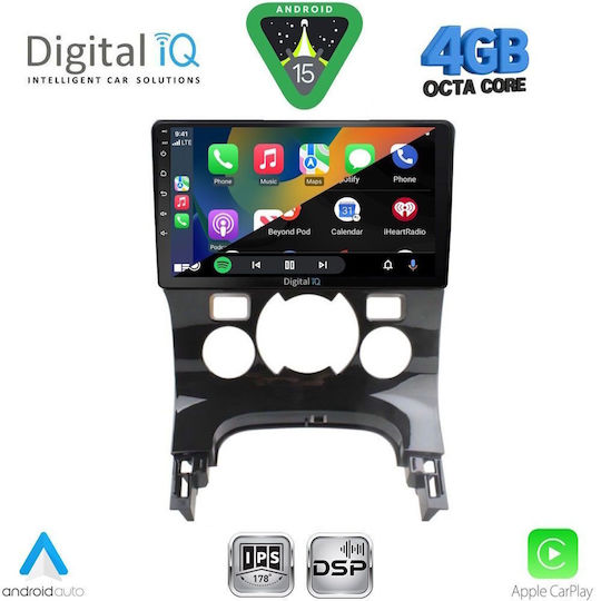 Digital IQ Ηχοσύστημα Αυτοκινήτου για Peugeot 3008 2008-2016 με Clima (Bluetooth/USB/WiFi/GPS/Apple-Carplay/Android-Auto) με Οθόνη Αφής 9"