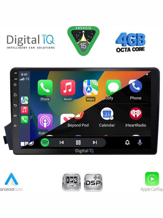 Digital IQ Car Audio System for Ssangyong Actyon / Kyron 2006-2015 Bluetooth USB WiFi GPS Apple CarPlay Android Auto with 9" Touch Screen