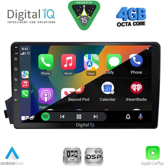 Digital IQ Car Audio System for Ssangyong Actyon / Kyron 2006-2015 Bluetooth USB WiFi GPS Apple CarPlay Android Auto with 9" Touch Screen