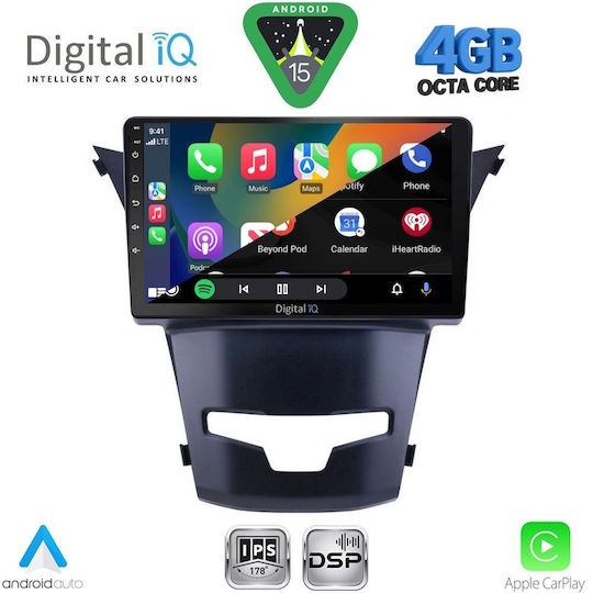 Digital IQ Ηχοσύστημα Αυτοκινήτου για Ssangyong Korando 2014-2019 (Bluetooth/USB/WiFi/GPS/Apple-Carplay/Android-Auto) με Οθόνη Αφής 9"