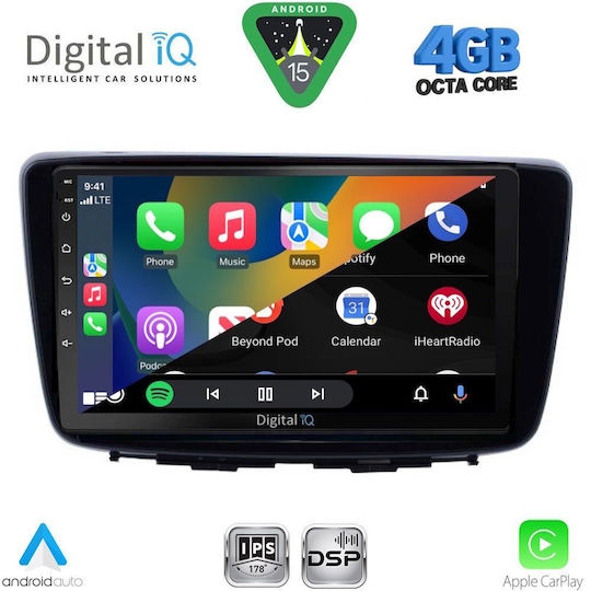 Digital IQ Car Audio System for Suzuki Baleno 2016-2022 (Bluetooth/USB/WiFi/GPS/Apple CarPlay/Android Auto) with 9" Touch Screen
