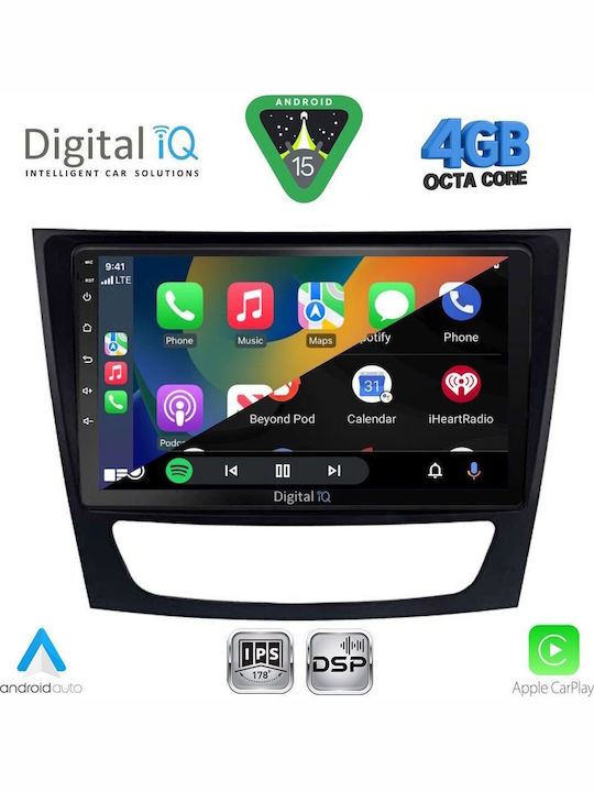 Digital IQ Auto-Audiosysteme für Mercedes-Benz E Klasse / CLS Klasse 2003-2009 mit Touchscreen 9" Bluetooth USB WiFi GPS Apple CarPlay Android Auto