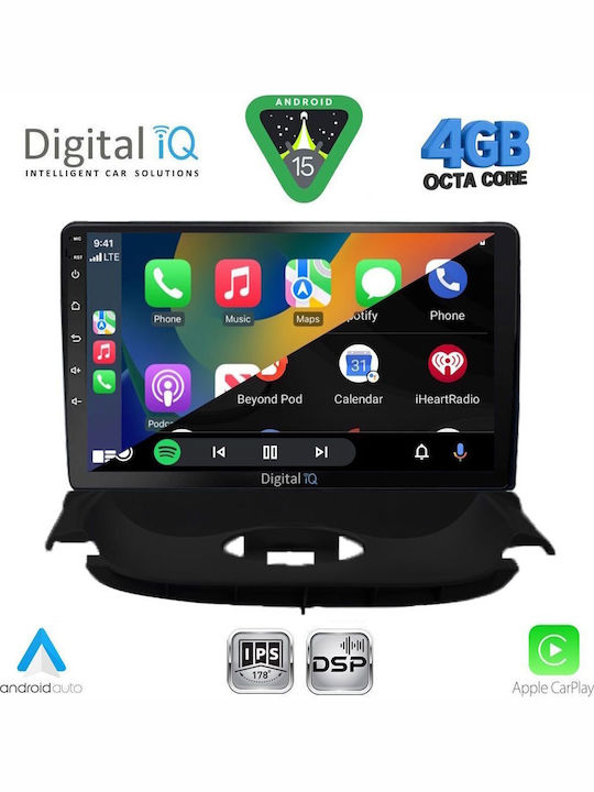 Digital IQ Car Audio System for Peugeot 206 1998-2006 Bluetooth USB WiFi GPS Apple CarPlay Android Auto with 9" Touch Screen