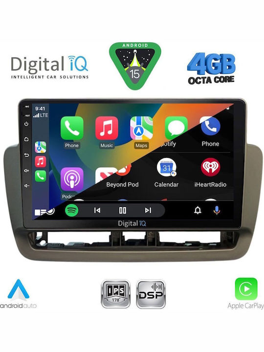 Digital IQ Car Audio System for Seat Ibiza 2012-2015 (Bluetooth/USB/WiFi/GPS/Apple CarPlay/Android Auto) with 9" Touch Screen
