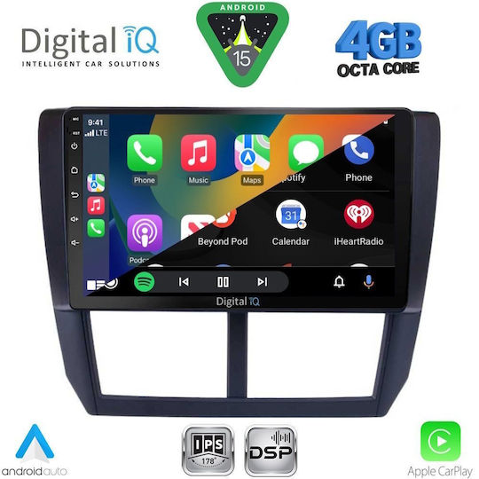 Digital IQ Car Audio System for Subaru Forester / Impreza 2008-2013 (Bluetooth/USB/WiFi/GPS/Apple CarPlay/Android Auto) with 9" Touch Screen