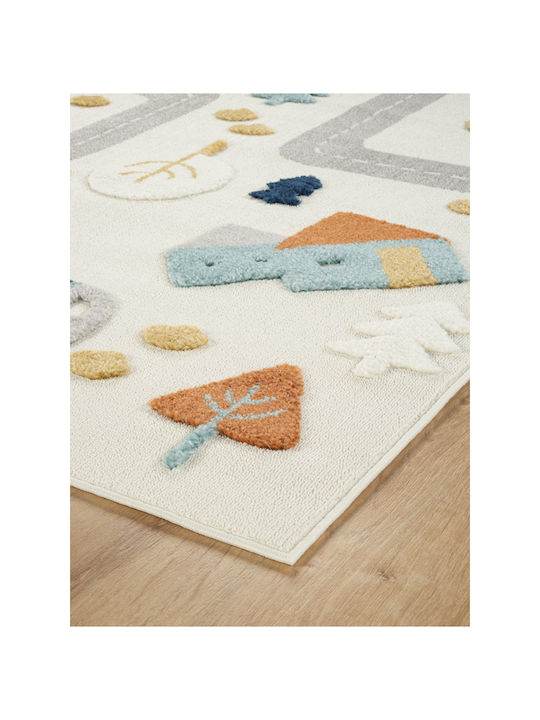 SteweHome Covor Pentru Copii Gri Tăiat La Dimensiune Lățime 80cm 80x200cm