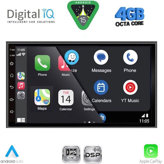 Digital IQ Автомобилна Аудио Система за Ford B-Max 2012-2017 (Bluetooth/USB/Wi-Fi/GPS/Apple CarPlay/Android Auto) с Touch Screen 7"