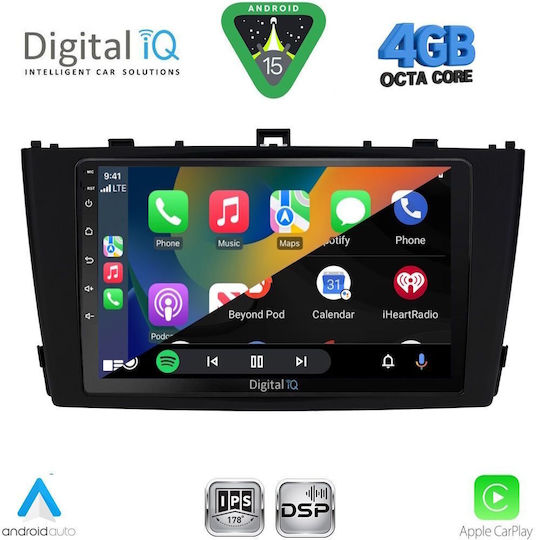 Digital IQ Ηχοσύστημα Αυτοκινήτου για Toyota Avensis 2009-2015 (Bluetooth/USB/WiFi/GPS/Apple-Carplay/Android-Auto) με Οθόνη Αφής 9"