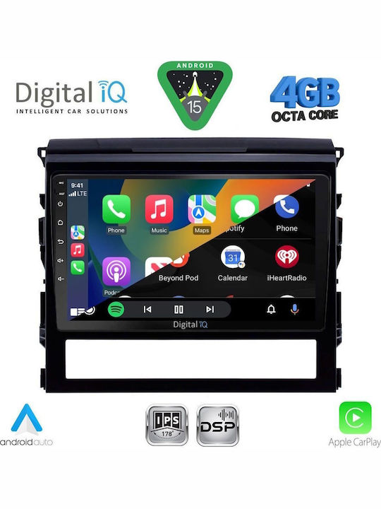 Digital IQ Car Audio System for Toyota Land Cruiser 2016-2019 Bluetooth USB WiFi GPS Apple CarPlay Android Auto with 9" Touch Screen