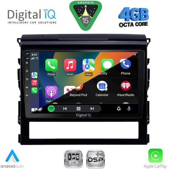 Digital IQ Car Audio System for Toyota Land Cruiser 2016-2019 Bluetooth USB WiFi GPS Apple CarPlay Android Auto with 9" Touch Screen