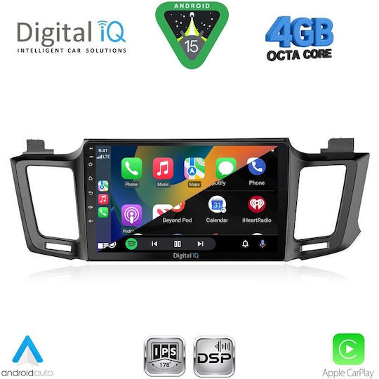 Digital IQ Ηχοσύστημα Αυτοκινήτου για Toyota RAV 4 2013-2019 (Bluetooth/USB/WiFi/GPS/Apple-Carplay/Android-Auto) με Οθόνη Αφής 10"