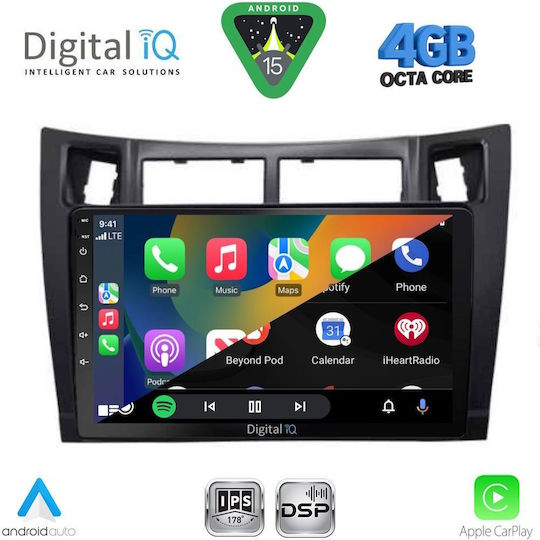 Digital IQ Ηχοσύστημα Αυτοκινήτου για Toyota Yaris 1999-2006 (Bluetooth/USB/WiFi/GPS/Apple-Carplay/Android-Auto) με Οθόνη Αφής 9"