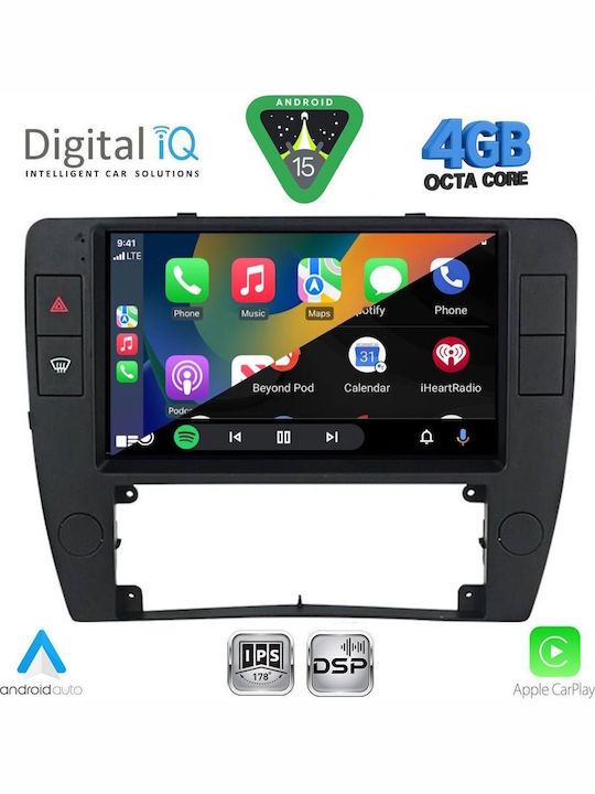 Digital IQ Car Audio System for Volkswagen Passat 2000-2005 Bluetooth USB WiFi GPS Apple CarPlay Android Auto with 9" Touch Screen