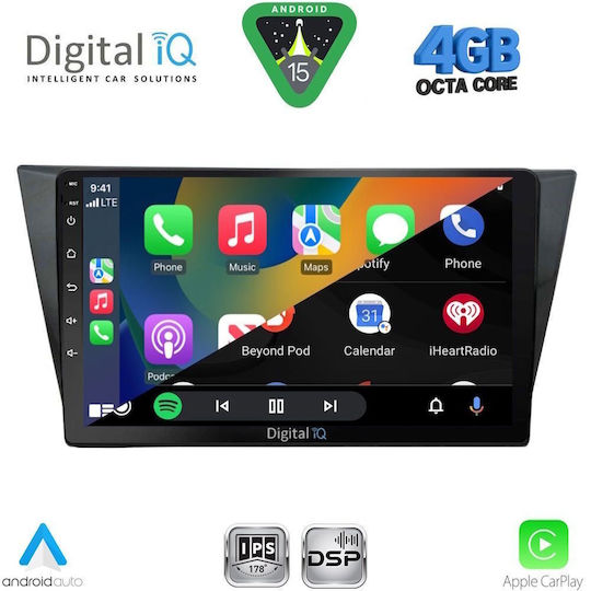 Digital IQ Ηχοσύστημα Αυτοκινήτου για Volkswagen Tiguan 2016 με Clima (Bluetooth/USB/WiFi/GPS/Apple-Carplay/Android-Auto) με Οθόνη Αφής 10"
