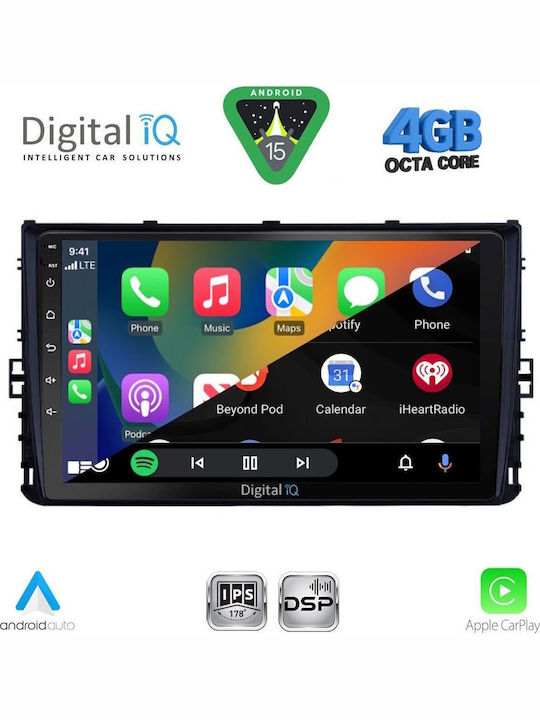 Digital IQ Car Audio System for Volkswagen Polo / T-Roc / T-Cross 2017 with Clima (Bluetooth/USB/WiFi/GPS/Apple CarPlay/Android Auto) with 9" Touch Screen