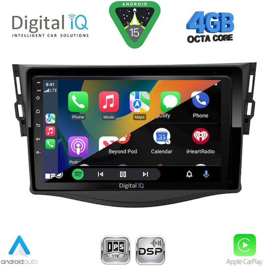 Digital IQ Car Audio System for Toyota RAV 4 2006-2012 Bluetooth USB WiFi GPS Apple CarPlay Android Auto with 9" Touch Screen