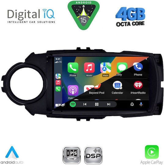 Digital IQ Car Audio System for Toyota Yaris 2015-2020 (Bluetooth/USB/WiFi/GPS/Apple CarPlay/Android Auto) with 9" Touch Screen