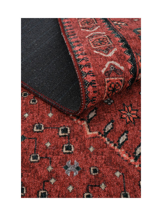 SteweHome Rectangular Burgundy Rug 95x250cm