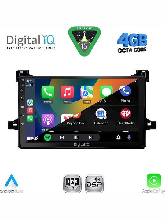 Digital IQ Car Audio System for Toyota Prius 2016-2020 Bluetooth USB WiFi GPS Apple CarPlay Android Auto with 9" Touch Screen