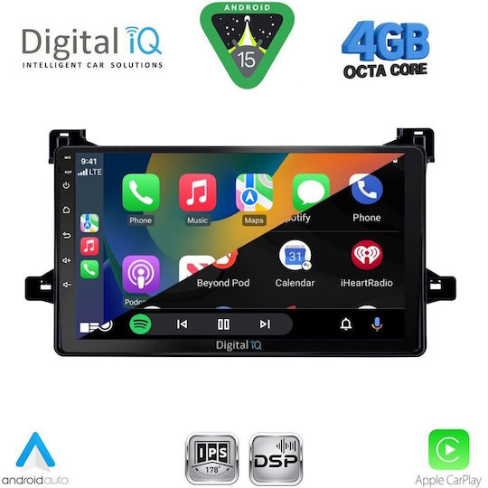 Digital IQ Ηχοσύστημα Αυτοκινήτου για Toyota Prius 2016-2020 (Bluetooth/USB/WiFi/GPS/Apple-Carplay/Android-Auto) με Οθόνη Αφής 9"