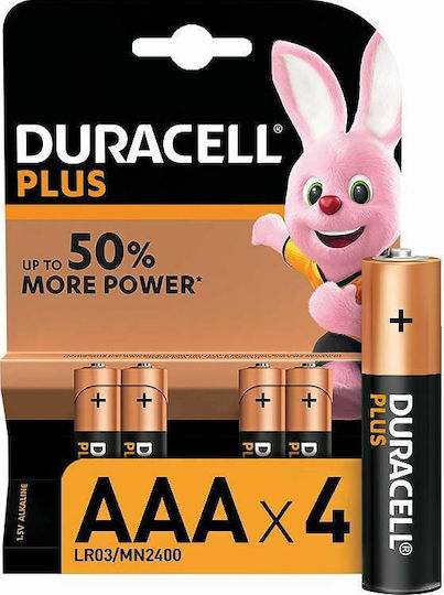 Duracell Duracell Plus 100 Μπαταρία Αλκαλική ΑΑΑ 4Τεμάχια
