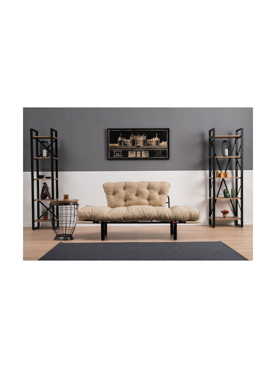 Tonne Διθέσιος Καναπές Κρεβάτι Μπεζ 155x70x85εκ.