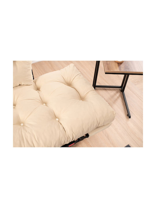 Tonne Διθέσιος Καναπές Κρεβάτι Μπεζ 155x70x85εκ.