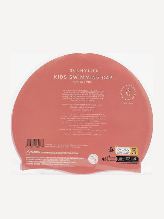 Sunnylife Kinder Badekappe aus Silikon Rosa