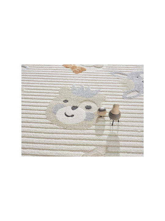 SteweHome Παιδικό Χαλί Καφέ 100x200cm Πάχους 60mm