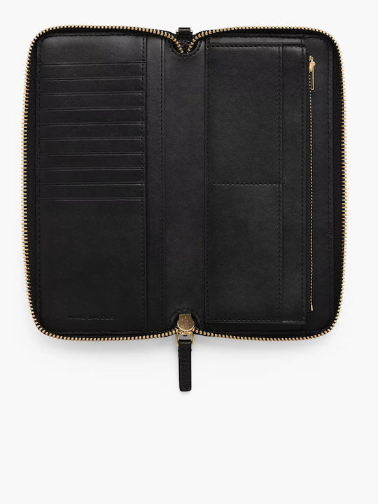 Leder Damenbrieftasche Schwarz